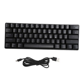 Teclado Mecánico para Juegos, 61 Teclas Teclado Mecánico De Modo Dual Retroiluminación RGB Interruptores Azules Especiales Altos Teclado De...        