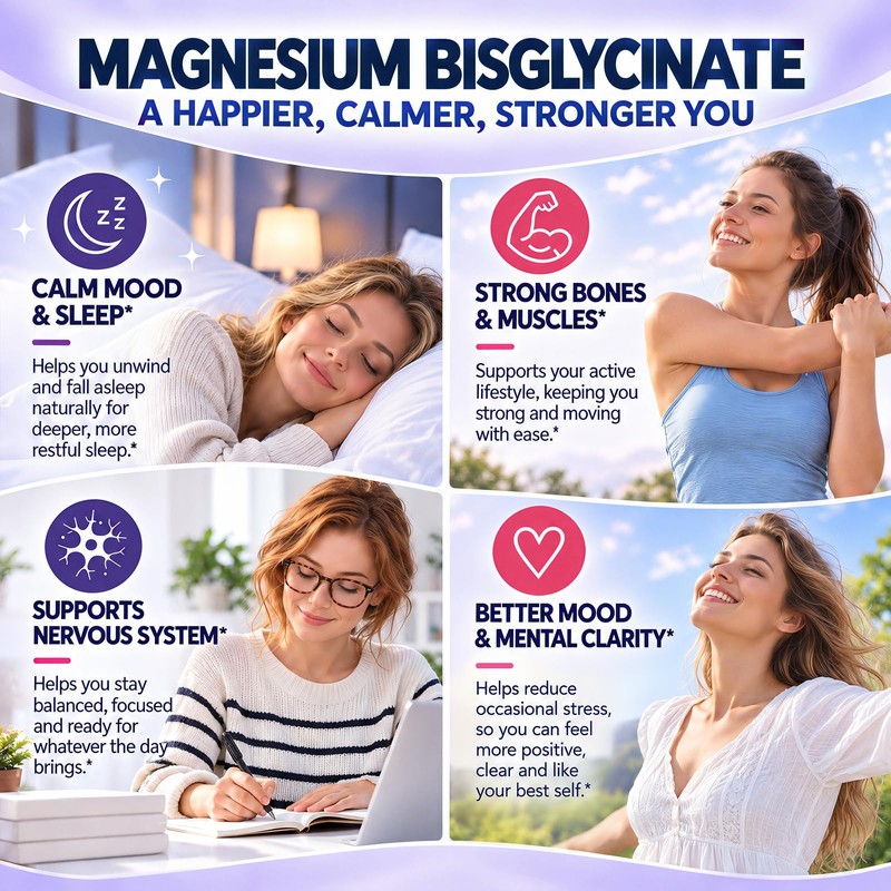 Magnesium Bisglycinate Gummies 400mg, Chelated Magnesium Glycinate Gummies for Adults,