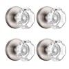 CLCTK 4 Pack Glass Dummy Door Knobs, Single Side Dummy