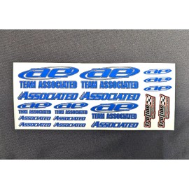 TEAM ASSOCIATED R/C STICKER SHEET - BLUE