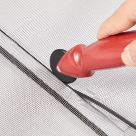 FLYZZZ Window Screen Mesh Kit 48''x118'' Grey Screen Door Mesh Repair Kit for Window Patio Porch Replancement with 33ft Spline and Rolling Tool