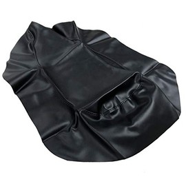 Yamaha RZ50 Early Model (Corner Light), Seat Cover, Made in Japan (Thick Fabric), Fabric Color: Black / Stitching: Transparent, Replacement Type CHRIS-YCH2048-C10B36S0