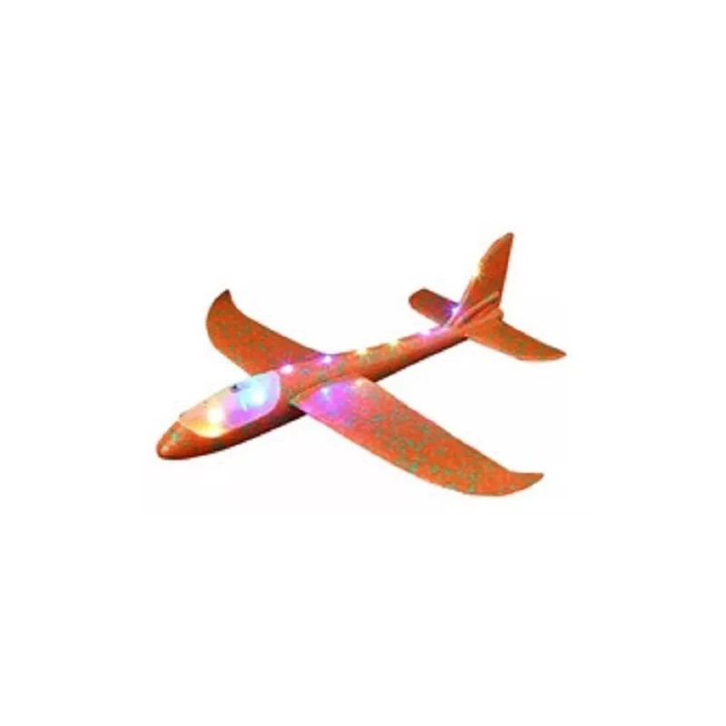 Avioneta Con Luz Led Avion Unicel Planeador Aeroplano