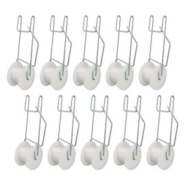 TOPINCN 10 Pack Galvanized Steel & PP Tomato Support Roller Hooks for Tomatoes, Cucumbers, Grapes
