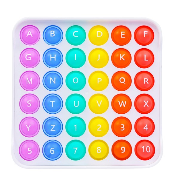 Pop it Fidget Sensory Learning Toy with ALPHABET and NUMBERS