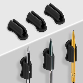 KFSENSOR Stifthalter Selbstklebend, 6 Stück Klebender Stifthalter für die Wand, Silikon Pen Holder Clip, Selbstklebender Kugelschreiber Marker Halter für Schreibtisch Kühlschrank Whiteboard Board