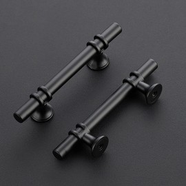 Home Expert 15 Pack 3-1/2 Inch Cabinet Handles Black Cabinet Pulls Matte Black Kitchen Cabinet Handles Black Drawer Pulls Kitchen Cabinet Hardware Black 6 Inch Overall Length
