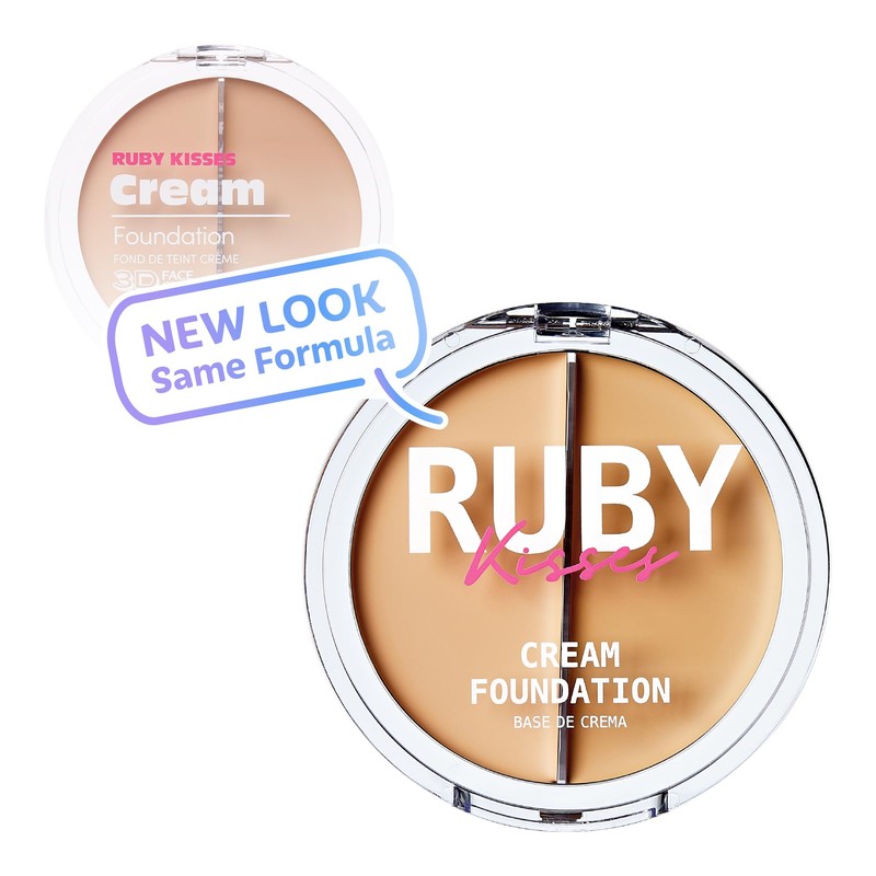 Ruby Kisses Cream Foundation 3D Face Creator 2-Color Foundation and
