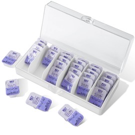 VORDRASSIL P-60 daily contact lens organizer, Disposable Contact Lens Dispenser, Clear Plastic Box for All Brands Daily Lens.(WHITE)