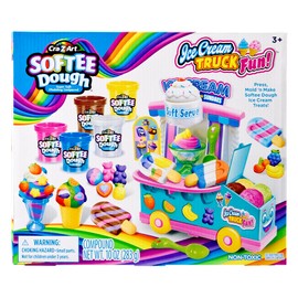 Cra-Z-Art Softee Dough Ice Cream Truck Playset, Modeling Compound with Molds, Ages 3+, 10 oz