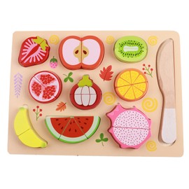 Wooden Cutting Food Toy Magnetic Simulation Play Fruits Vegetables Set for Kids Early Education Fruits