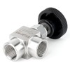 TAISHER 1PCS 304 Stainless Steel 90 Degree Needle Valve 3/8"