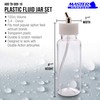 Set of 10 Plastic 3.4 Ounce (100cc) Airbrush Bottles (Jars)