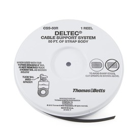 Thomas & Betts DELTEC®CABLE SUPPORT SYSTEM 50 FT. OF STRAP BODY Black Acetal Zip Cable Tie with Buckle