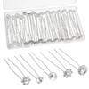40 Pcs Wedding Bridal Hair Pins 5 Styles Silver Pearl
