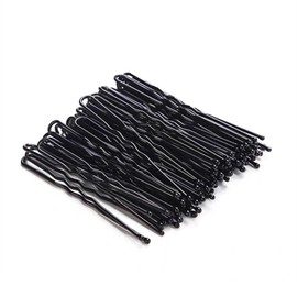 50 Pieces Hairpin U-Pins, Durable, Not Easy to Deform, Light and Easy to Carry, Suitable for Securing Bangs or Wearing Headbands (6cm Black))