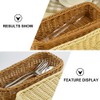 DOITOOL Woven Flatware Basket, Wicker Cutlery Basket, Imitation Rattan Chopsticks