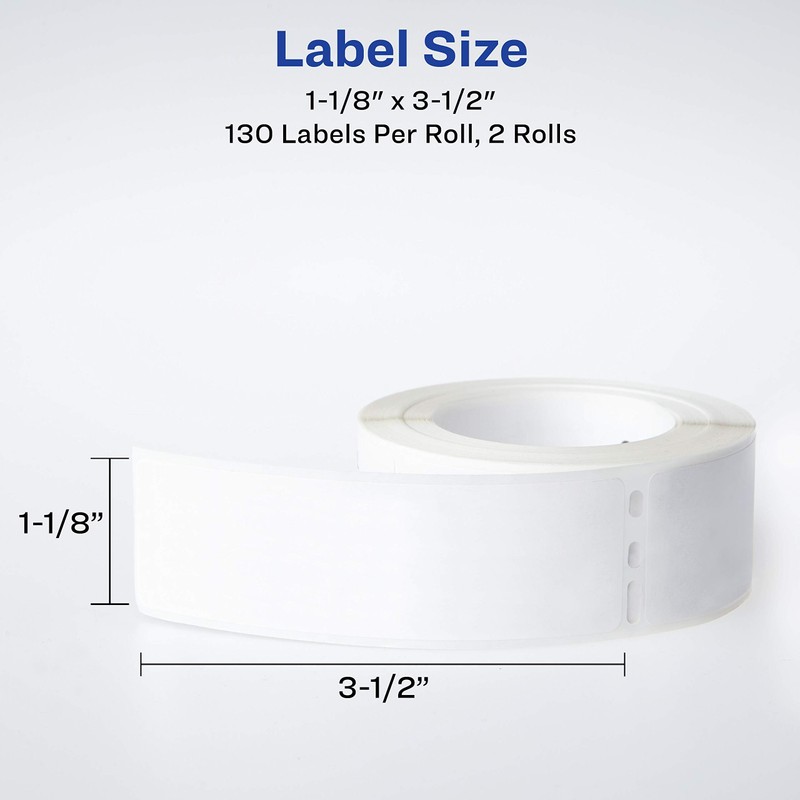 Avery Direct Thermal Address Labels, 1-1/8" x 3-1/2", White, Comparable