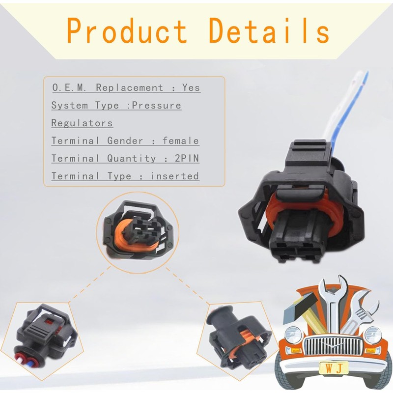 Pack of 1PCS Pressure Regulators Connector Plug Wire Harness Repair