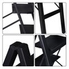 findmall 2 Steps Black Aluminum with Wide Treads Folding Step