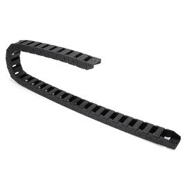 sourcing map R18 10mm x 20mm Black Plastic Cable Wire Carrier Drag Chain 1M Length for CNC