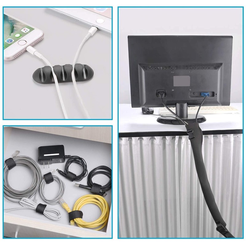 Tiardey 10 x Cable Clip Holder and 2 x 16