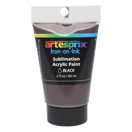 Artesprix Iron-on-Ink Sublimation Acrylic Paint, Black, 2 Fl Oz