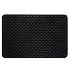 Non Slip Car Dashboard Mat PU Magic Car Pad,Multifunctional Fixate Anti Slip Grip Mat for Cell Phone Sunglasses Keys,Heat Resistant,Leave no Residue,Mesh Texture 18 x 13cm (Black)