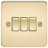 Knightsbridge FP4000PB FPAV4000PB Flat Plate 10A 3G 2 Way Switch-Polished