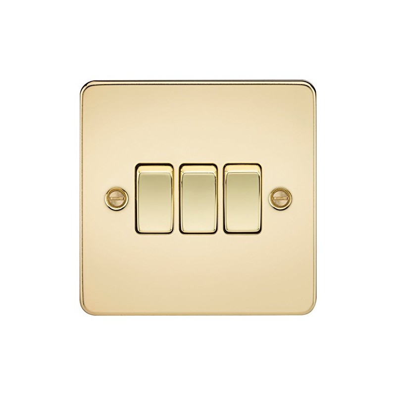 Knightsbridge FP4000PB FPAV4000PB Flat Plate 10A 3G 2 Way Switch-Polished