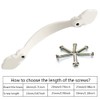 Aigeou 6 Pack Ivory White Cabinet Handle Pulls 2-12 (64mm)