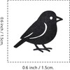 Spatz Bird Rubber Stamp, 3/5 Inch Small Mini Stamp for