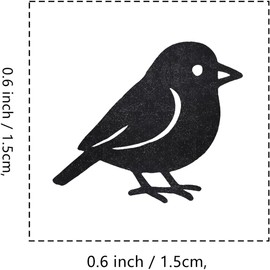 Spatz Bird Rubber Stamp, 3/5 Inch Small Mini Stamp for Scrapbooking Card Making Planner