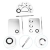 TOVINANNA Essential Makeup Tools 3 Pack Stainless Steel Mixing Palette