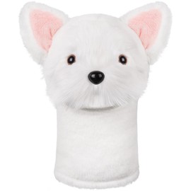 Mytag Westie Dog Driver Headcover Character Dog Driver Headcover Plush Animal Headcover Compatible with 460CC