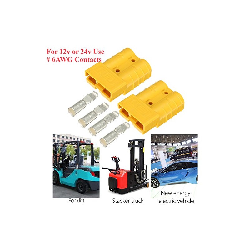 DyNamic 2Pcs 50A DC12 / 24V Anderson Style Connector Anderson