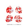 COCOLUCK Japanese Pattern Crepe Scrunchie Hair Rubber Volume Hair Rubber