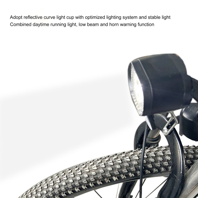 Electric Bike LED Headlight DC 36V to 48V IPX5 Waterproof
