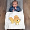 Azeeda 'Goofy Goldfish' Cotton Baby Blanket/Shawl (BY00039759)
