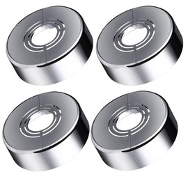 4pcs cuttable Wall Split Flange, Split ABS Lightweight Escutcheon Cover Plate,Chrome,for 10/26/33mm(0.8/1.0/1.2in) Copper, PEX Pipe (Tall 30 mm color)