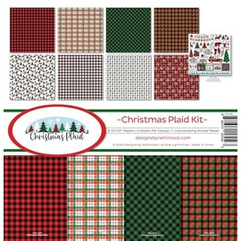 Reminisce Christmas Plaid Scrapbook Collection Kit