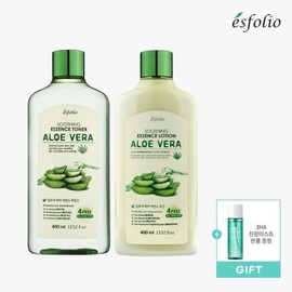 (esfolio)온가족기초세트 800ml 용량 알로에베라 수딩 토너+로션 세트 (진정미스트증정) (esfolio) Family Basic Set 800ml Aloe Vera Soothing Toner + Lotion Set (Free Calming Mist)
