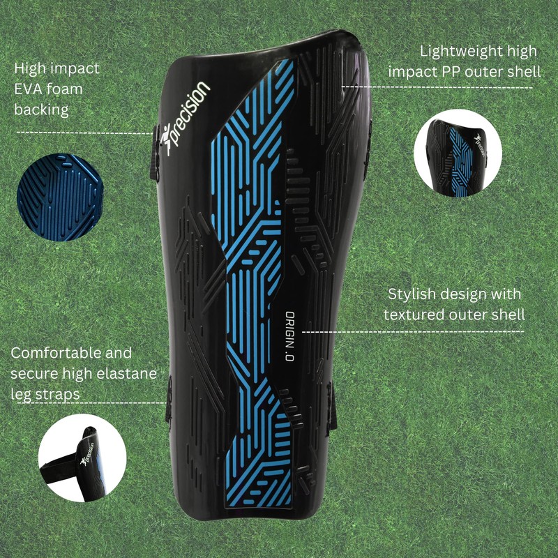 Precision Unisex Origin.0 Precision Origin 0 Strap Shin Guards, White,