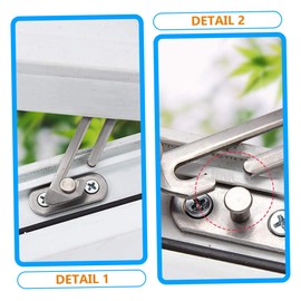 Angoily Angoily 4sets Stainless Steel Window Stopper for Sliding Windows Window Safety Locks Set Childproof Window Lock Window Hardware Non-Marking Easy DIY Install Window Opening Restrictor 4pcs*4
