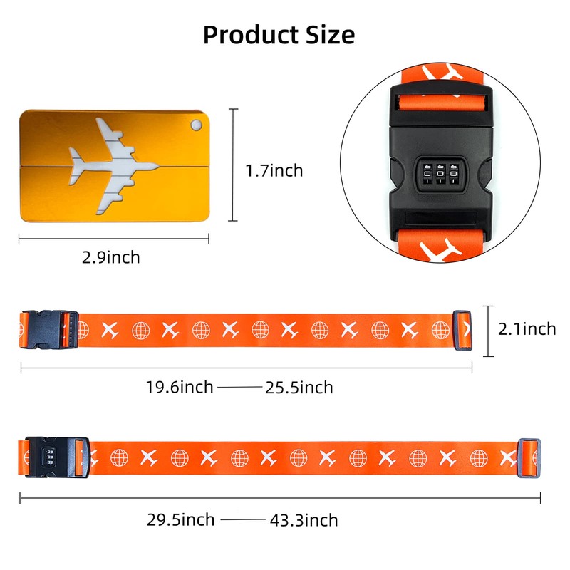 Eurtes Luggage Strap Password Luggage Strap Luggage Strap Adjustable Suitcase