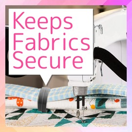 IMPRESA [20 Pack Heavy Duty Quilt Clips for Quilting Creations for Machine Quilting - Versatile Clamps for Quilting Free Motion - 1" Tall Large Clamps - 3" Diameter