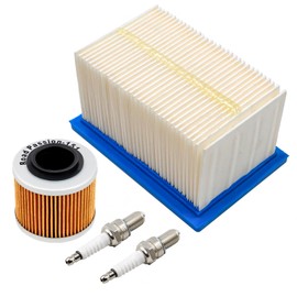 Road Passion 1 x Air Filter & 1 x Oil Filter & 2 x Spark Plugs Compatible with F650GS 2005-2007