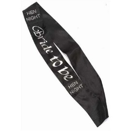 SHATCHI SHATCHI-1267 Bride to BE Black Diamante Sash Hen Party Night Out Wedding Brial Shower Fancy Dress Accessory Decorations