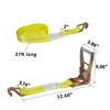 Autofonder Ratchet Tie-Down Straps 2" x 27' Ratchet Straps Yellow