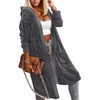 Lightweight Hooded Open Front Cardigan Sweaters for Women Oversized Cable